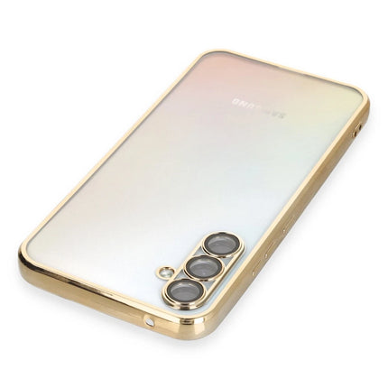 Samsung Galaxy A54 5G Razer Lensli Silikon Kılıf - Gold 3