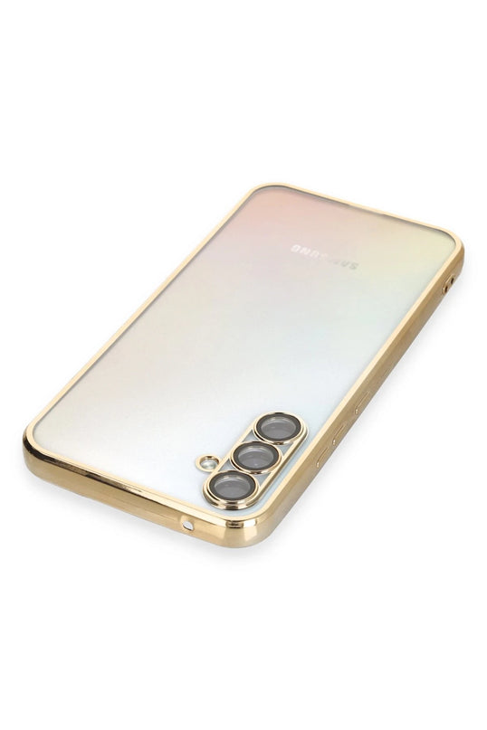 Samsung Galaxy A54 5G Razer Lensli Silikon Kılıf - Gold 3