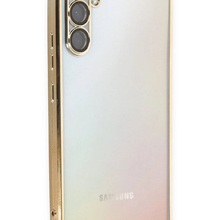 Samsung Galaxy A54 5G Razer Lensli Silikon Kılıf - Gold