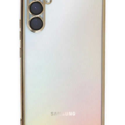 Samsung Galaxy A54 5G Razer Lensli Silikon Kılıf - Gold 2