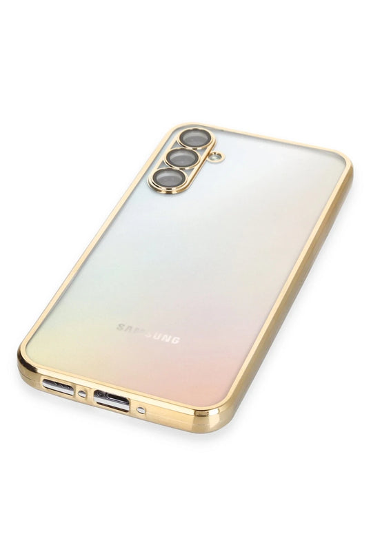 Samsung Galaxy A54 5G Razer Lensli Silikon Kılıf - Gold 4