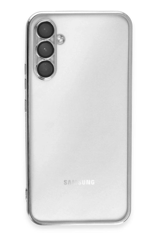 Samsung Galaxy A54 5G Razer Lensli Silikon Kılıf - Gümüş 2
