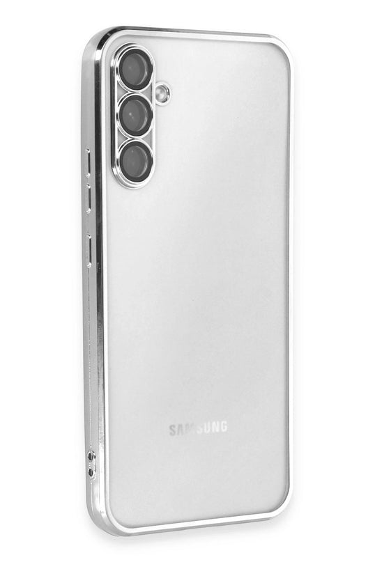 Samsung Galaxy A54 5G Razer Lensli Silikon Kılıf - Gümüş