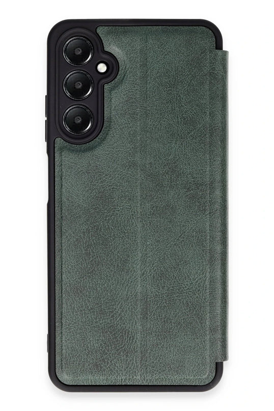Samsung Galaxy A55 5G Flip Cover Kılıf - Koyu Yeşil