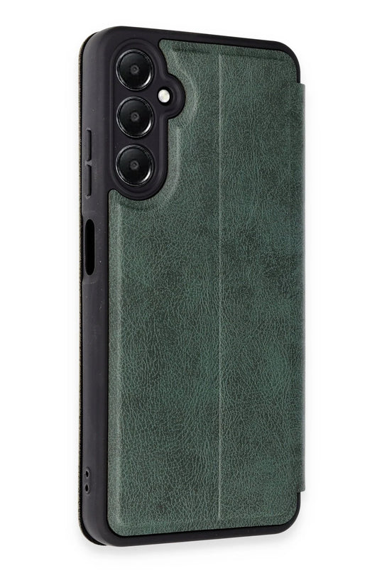 Samsung Galaxy A55 5G Flip Cover Kılıf - Koyu Yeşil 2