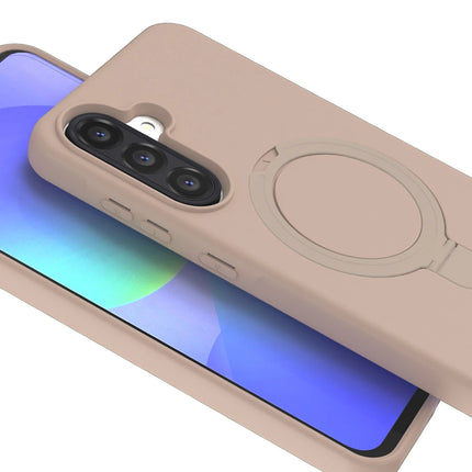 Samsung Galaxy A56 Regal Magsafe Standlı Kapak Kılıf - Çöl Titanyum 2