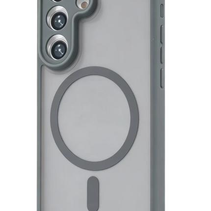 Samsung Galaxy A57 5G Loji Magsafe Kapak Kılıf - Gri