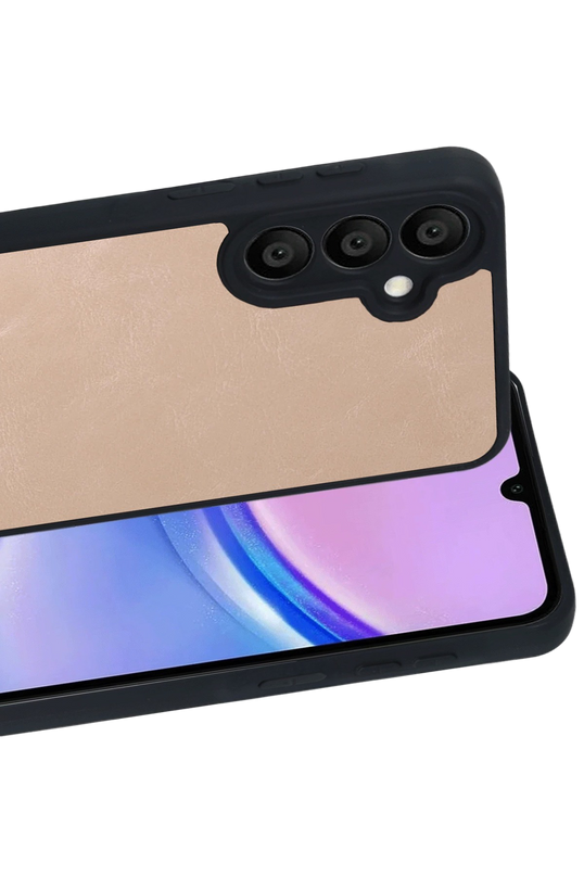 Samsung Galaxy A57 5G Aras Deri Kapak Kılıf - Pudra 2