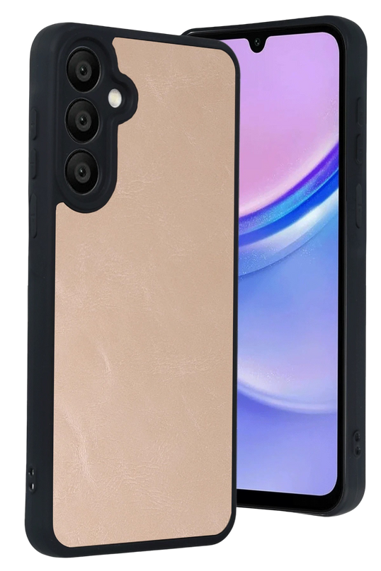 Samsung Galaxy A57 5G Aras Deri Kapak Kılıf - Pudra