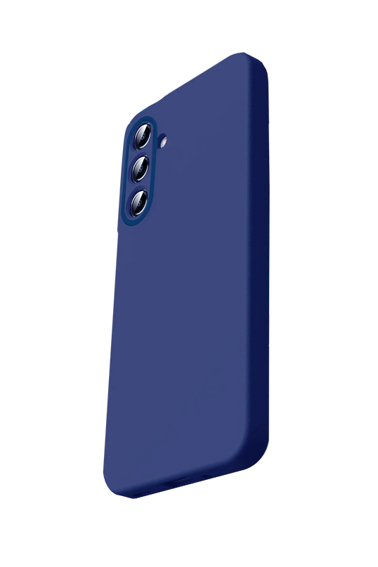 Samsung Galaxy A57 5G Nano içi Kadife Silikon Kılıf - Lacivert 3