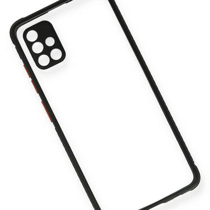 Samsung Galaxy A71 Miami Şeffaf Silikon Kılıf - Siyah 3