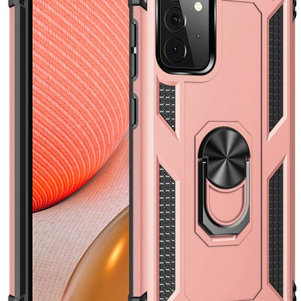 Samsung Galaxy A72 Sofya Yüzüklü Silikon Kapak Kılıf - Rose