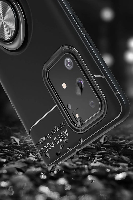 Samsung Galaxy A91 / S10 Lite Range Yüzüklü Silikon Kılıf - Mavi 5