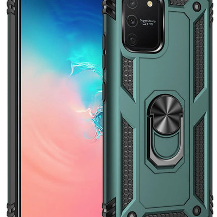 Samsung Galaxy A91 / S10 Lite Sofya Yüzüklü Silikon Kapak Kılıf - Yeşil