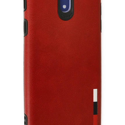 Samsung Galaxy J7 Pro / J730 Loop Deri Silikon Kılıf - Kırmızı 3