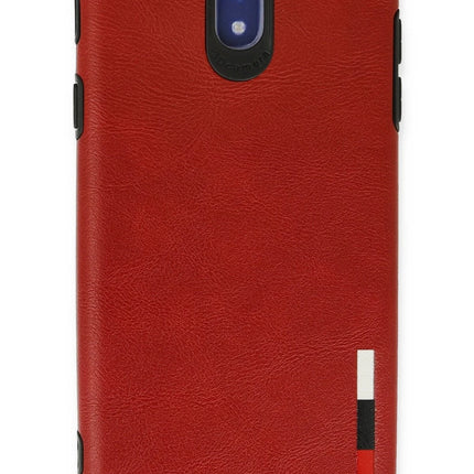 Samsung Galaxy J7 Pro / J730 Loop Deri Silikon Kılıf - Kırmızı
