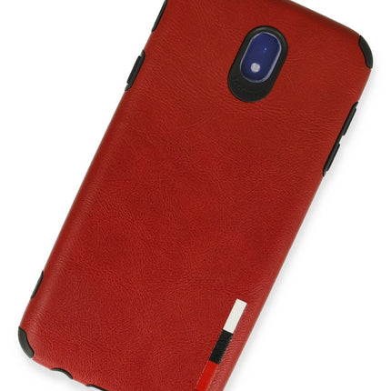 Samsung Galaxy J7 Pro / J730 Loop Deri Silikon Kılıf - Kırmızı 2