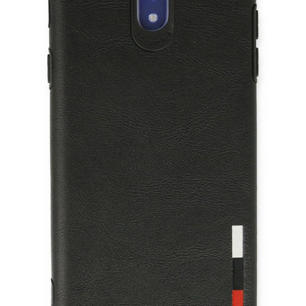 Samsung Galaxy J7 Pro / J730 Loop Deri Silikon Kılıf - Siyah