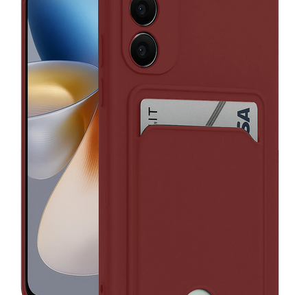 Samsung Galaxy M15 Kelvin Kartvizitli Silikon Kılıf - Bordo