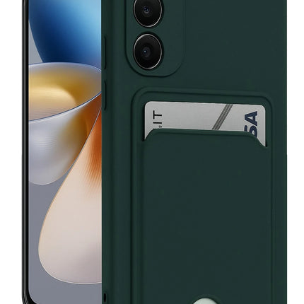 Samsung Galaxy M15 Kelvin Kartvizitli Silikon Kılıf - Koyu Yeşil