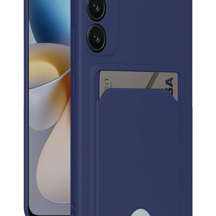 Samsung Galaxy M15 Kelvin Kartvizitli Silikon Kılıf - Lacivert
