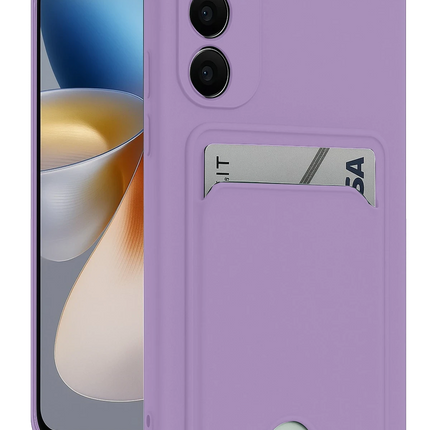 Samsung Galaxy M15 Kelvin Kartvizitli Silikon Kılıf - Lila