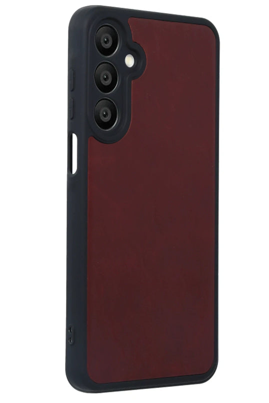 Samsung Galaxy M15 Aras Deri Kapak Kılıf - Bordo 3