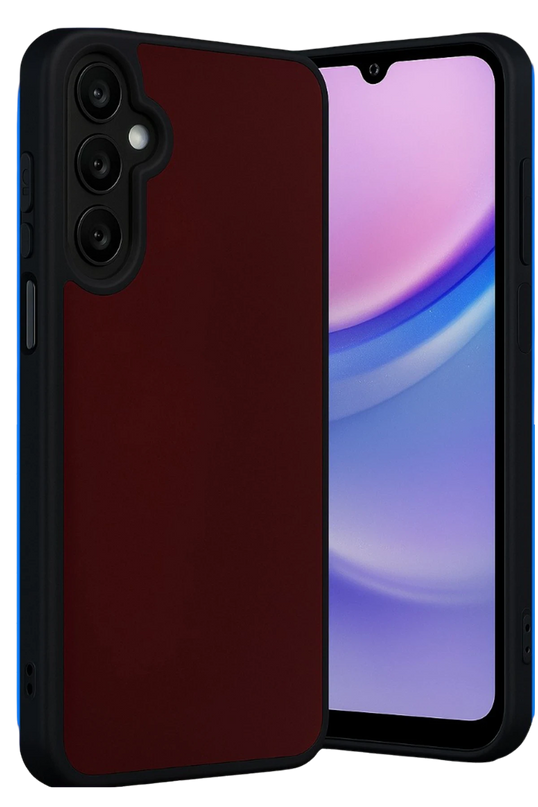 Samsung Galaxy M15 Aras Deri Kapak Kılıf - Bordo