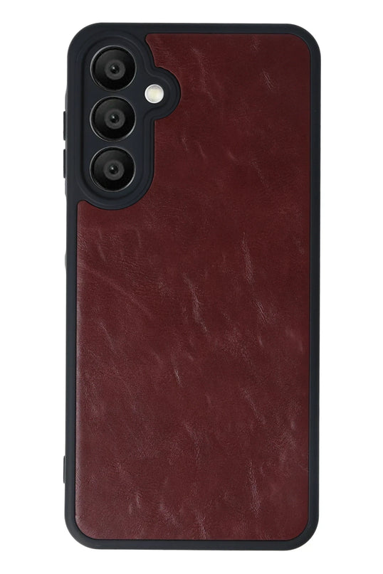 Samsung Galaxy M15 Aras Deri Kapak Kılıf - Bordo 4