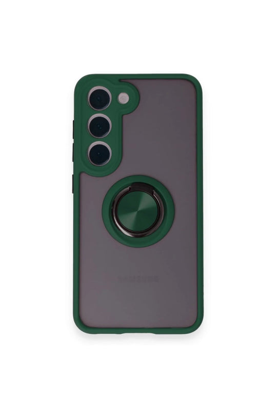 Samsung Galaxy M15 Montreal Yüzüklü Silikon Kapak Kılıf - Yeşil