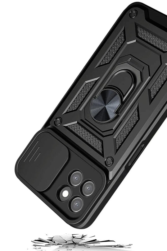Samsung Galaxy M15 Pars Lens Yüzüklü Silikon Kılıf - Yeşil 5