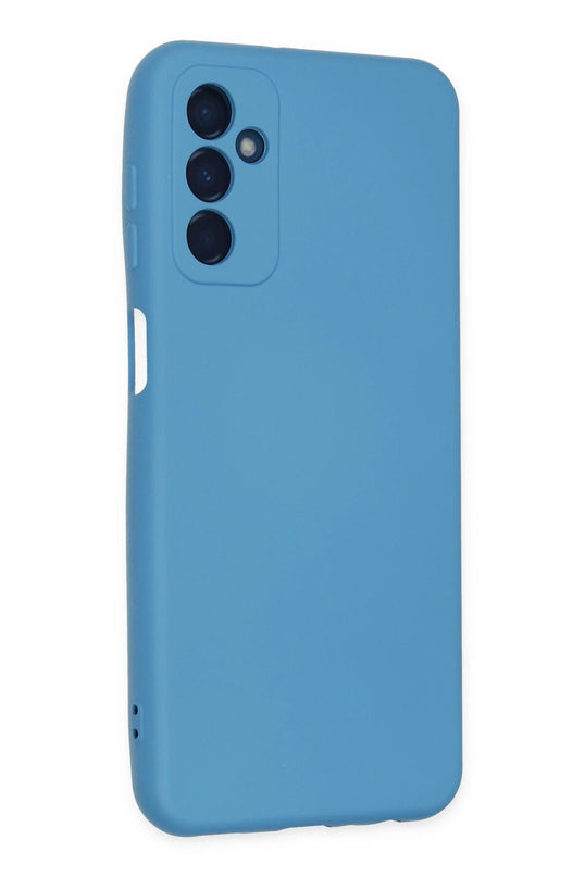 Samsung Galaxy M23 Nano içi Kadife Silikon Kılıf - Mavi 3