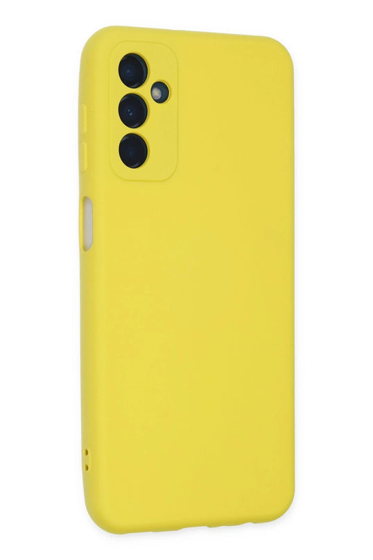 Samsung Galaxy M23 Nano içi Kadife Silikon Kılıf - Sarı 3