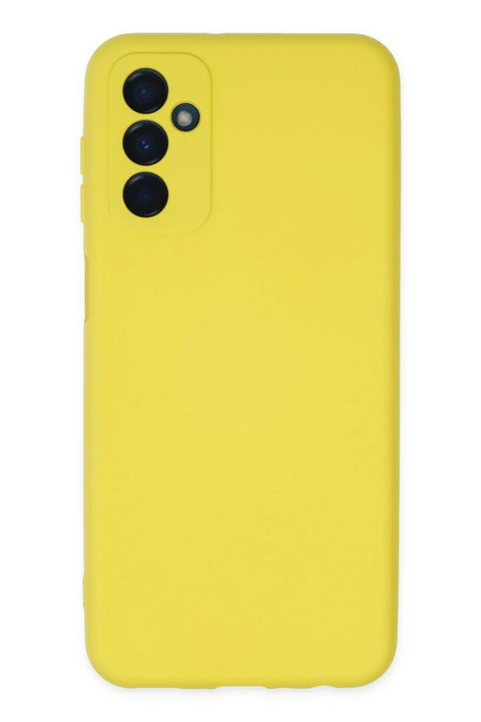 Samsung Galaxy M23 Nano içi Kadife Silikon Kılıf - Sarı