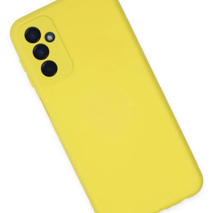 Samsung Galaxy M23 Nano içi Kadife Silikon Kılıf - Sarı 2