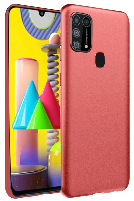 Samsung Galaxy M31 Nano içi Kadife Silikon Kılıf - Kiremit