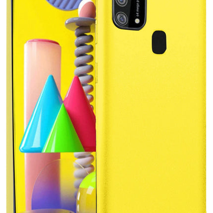 Samsung Galaxy M31 Nano içi Kadife Silikon Kılıf - Sarı