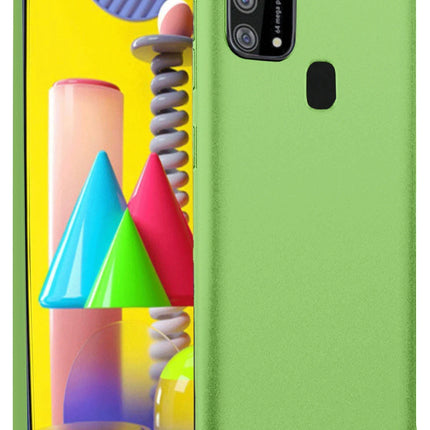 Samsung Galaxy M31 Nano içi Kadife Silikon Kılıf - Yeşil