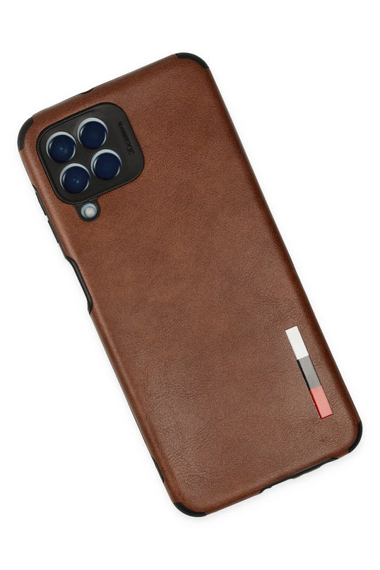 Samsung Galaxy M33 Loop Deri Silikon Kılıf - Kahverengi 2