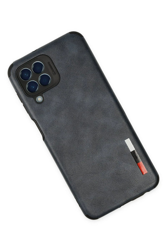 Samsung Galaxy M33 Loop Deri Silikon Kılıf - Lacivert 2