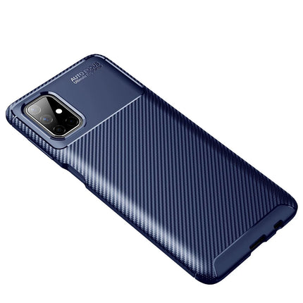 Samsung Galaxy M51 Auto Focus Karbon Kapak Kılıf - Lacivert 2