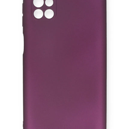 Samsung Galaxy M51 First Silikon Kılıf - Mürdüm