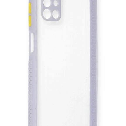 Samsung Galaxy M51 Miami Şeffaf Silikon Kılıf - Lila
