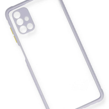 Samsung Galaxy M51 Miami Şeffaf Silikon Kılıf - Lila 3
