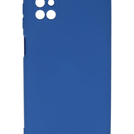 Samsung Galaxy M51 Nano içi Kadife Silikon Kılıf - Mavi