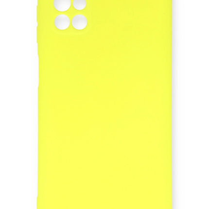 Samsung Galaxy M51 Nano içi Kadife Silikon Kılıf - Sarı