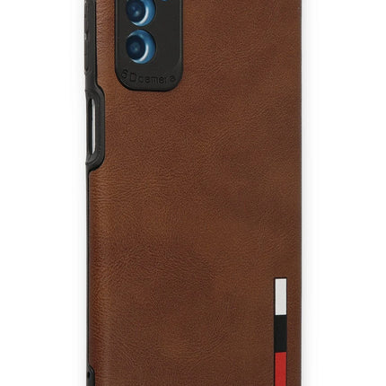 Samsung Galaxy M52 5G Loop Deri Silikon Kılıf - Kahverengi 2