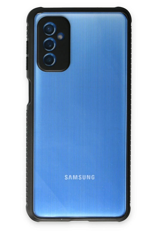 Samsung Galaxy M52 5G Miami Şeffaf Silikon Kılıf - Siyah
