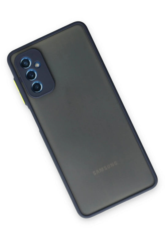 Samsung Galaxy M52 5G Montreal Silikon Kapak Kılıf - Lacivert 3