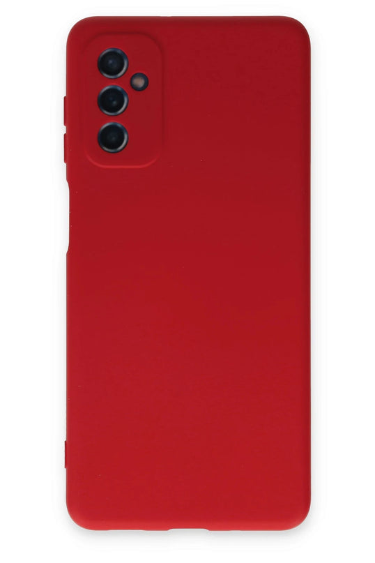 Samsung Galaxy M52 5G Nano içi Kadife Silikon Kılıf - Kırmızı